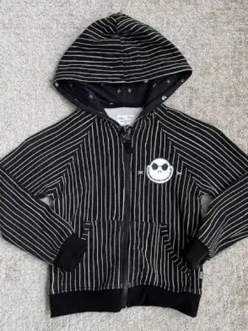 Little Sleepies Jack Skellington Zip Hoodie - Black & White - Picture 4 of 4
